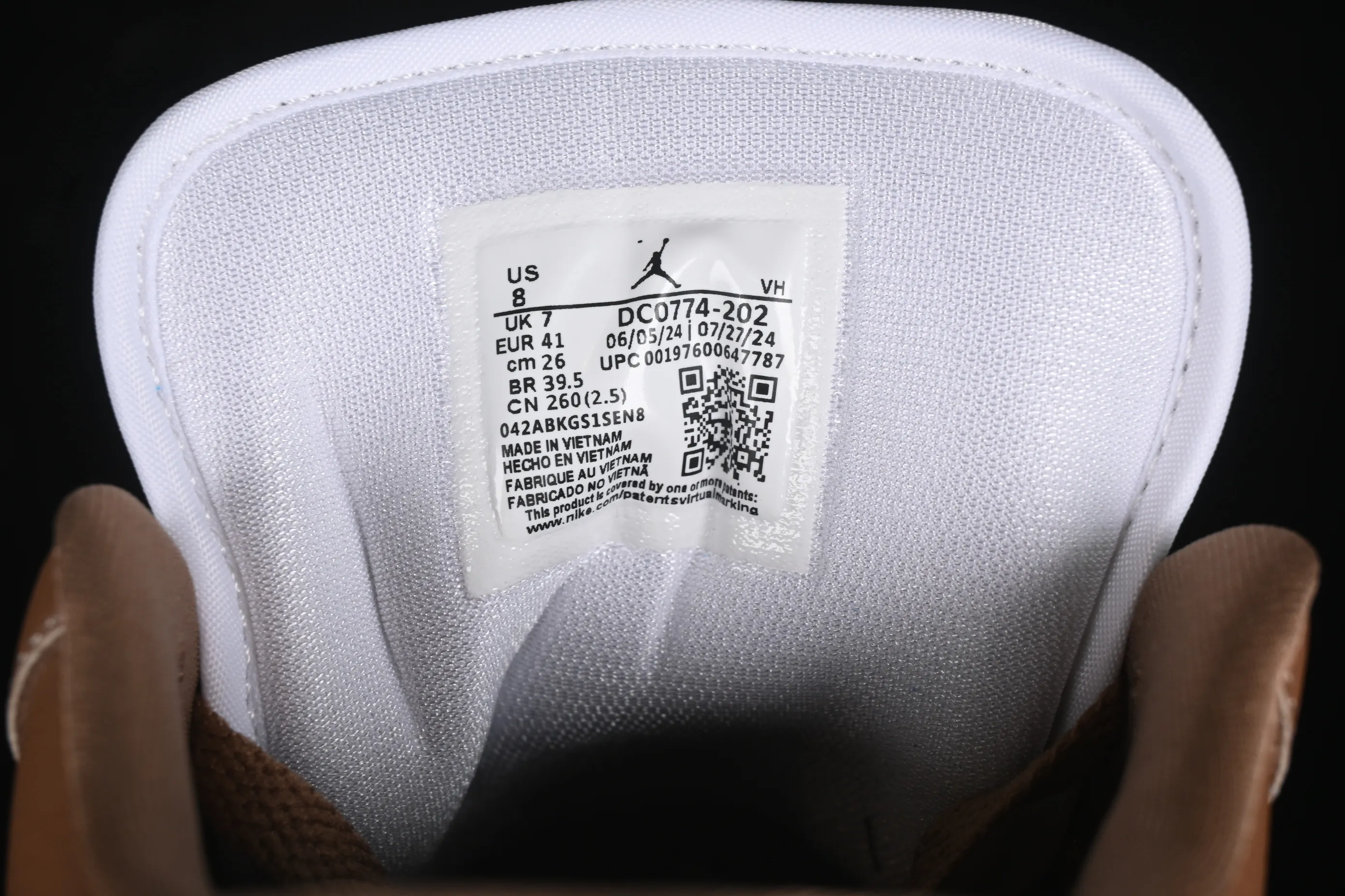 All categories Air Jordan Jordan series basketball shoes Air Jordan 1 Low Air Jordan 1 Low AJ1 Joe 1 white brown low-top cultural casual sneakers DC0774-202
